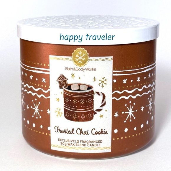 FROSTED CHAI COOKIE 3 Wick Candle - Picture 1 of 3